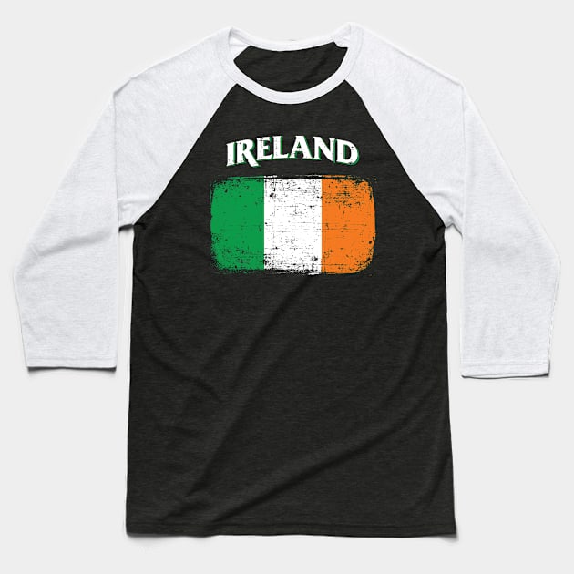 'Vintage Ireland ' Cool St. Patrick Irish Flag Baseball T-Shirt by ourwackyhome